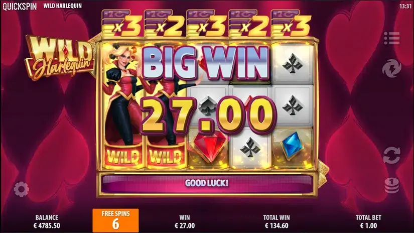 Wild Harlequin slot screenshot 5