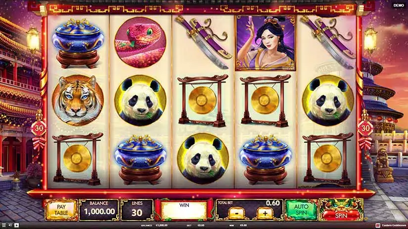 Eastern Goddesses slot screenshot 2
