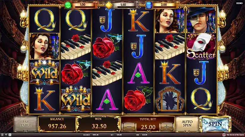 The Secret of the Opera slot screenshot 3