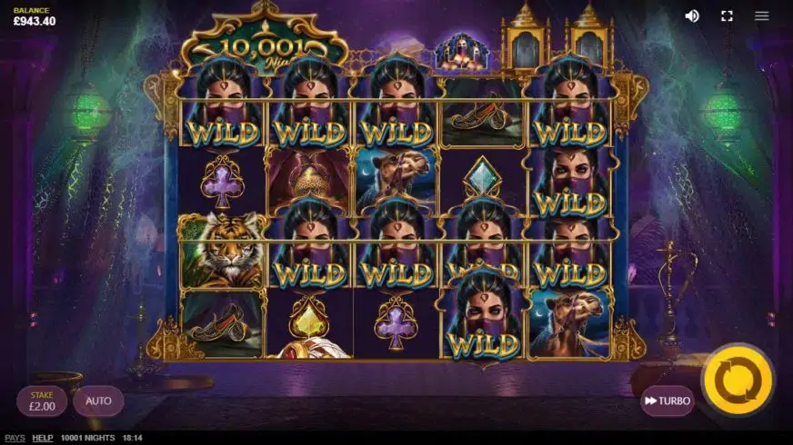 10,001 Nights slot screenshot 