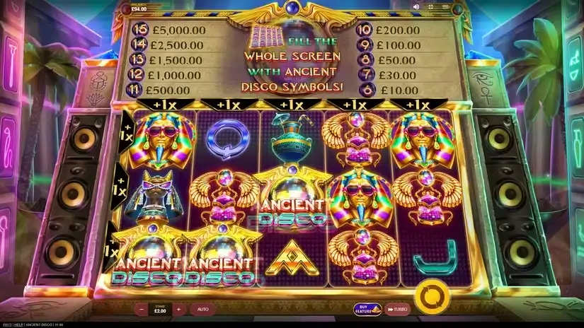 Ancient Disco slot screenshot 2
