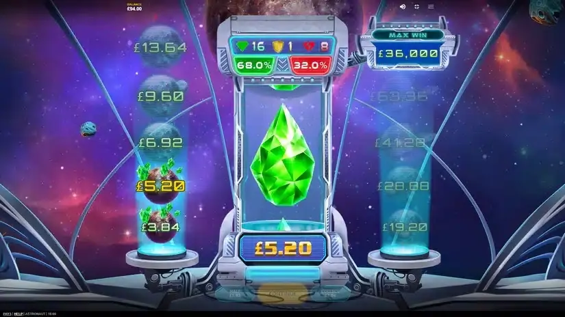 Astronaut slot screenshot 