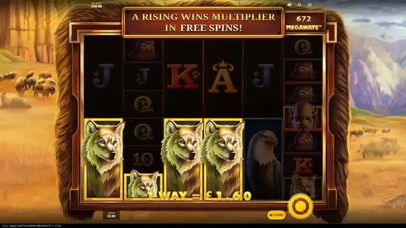 Buffalo Mania MegaWays slot screenshot 