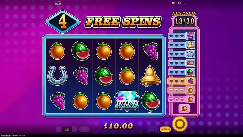 Diamonds Up slot screenshot 