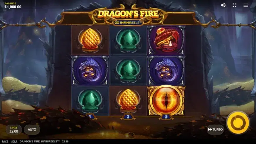 Dragon’s Fire: Infinireels slot screenshot 2