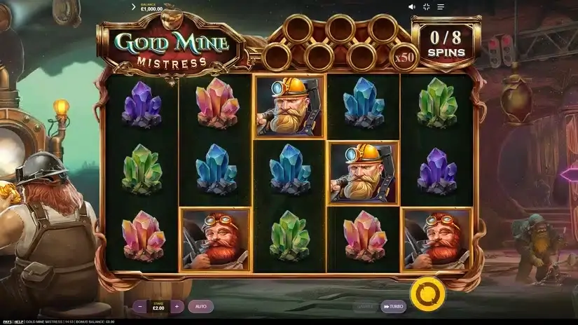 Gold Mine Mistress slot screenshot 