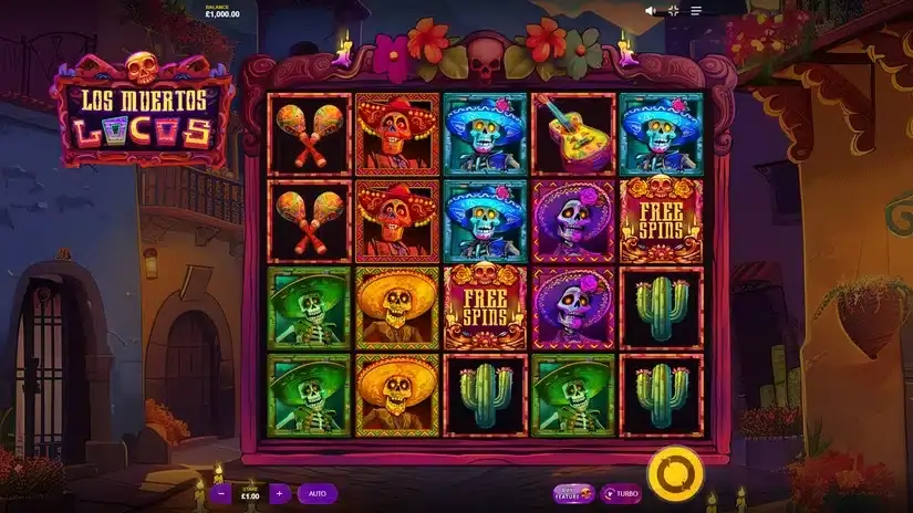 Los Muertos Locos slot screenshot 