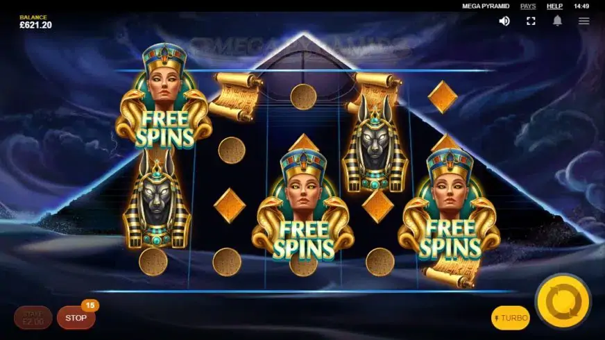 Mega Pyramid slot screenshot 4