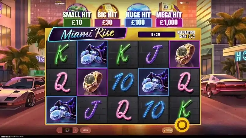 Miami Rise slot screenshot 