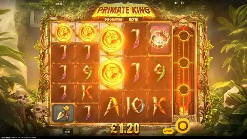 Primate King Megaways slot screenshot 2