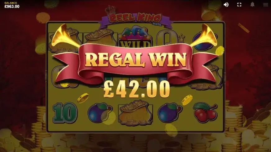 Reel King Mega slot screenshot 
