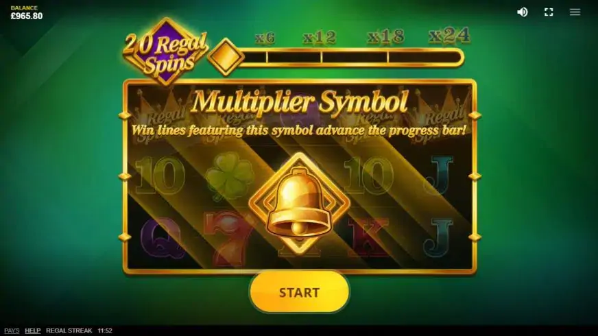 Regal Streak slot screenshot 2