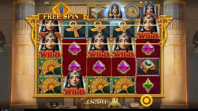 Rise of Cleopatra slot screenshot 