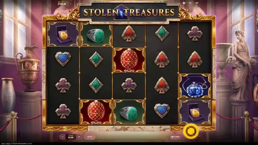 Stolen Treasures slot screenshot 