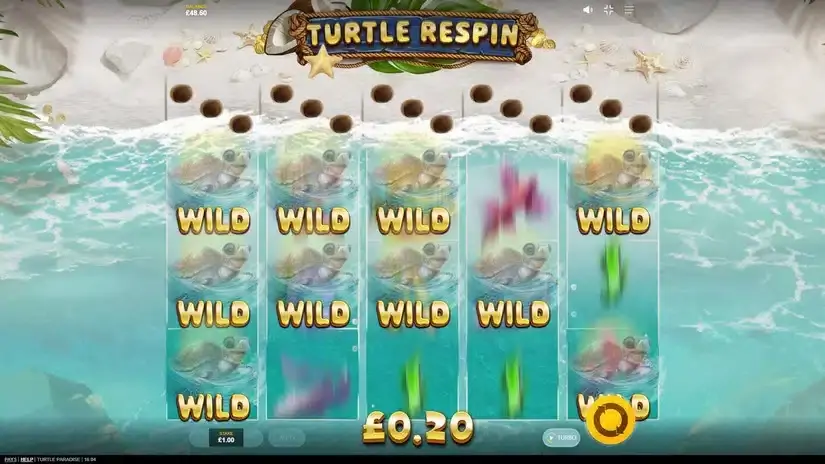 Turtle Paradise slot screenshot 2