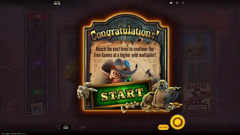 Wanted Wildz slot screenshot 5