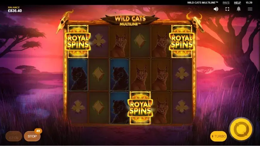 Wild Cats Multiline™ slot screenshot 5