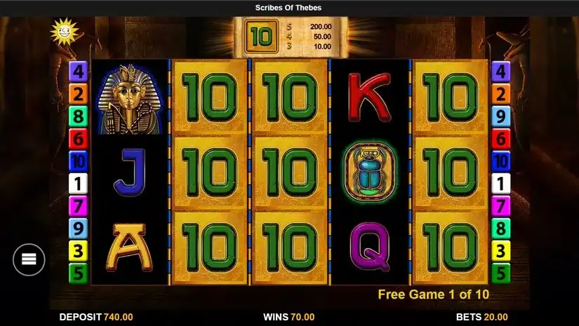 Scribes of Thebes slot screenshot 4