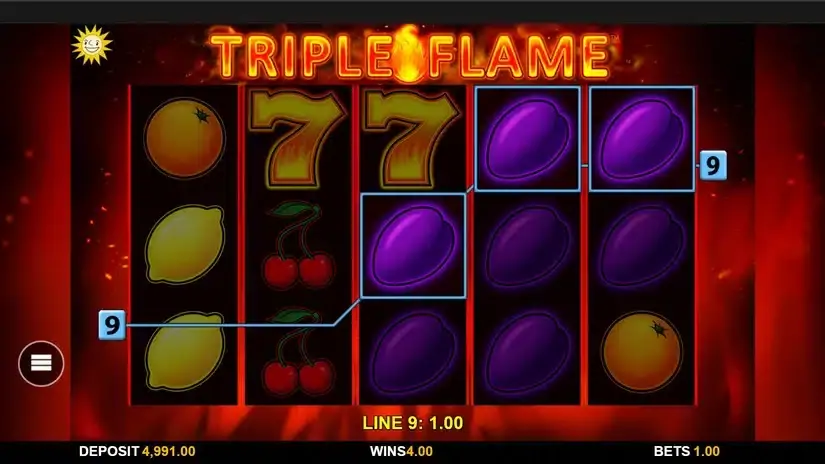 Triple Flame slot screenshot 2