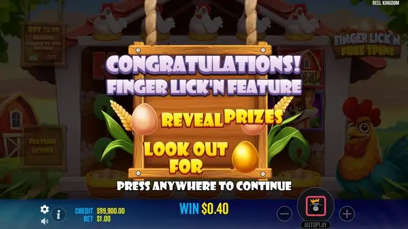 Finger Lick’n Free Spins slot screenshot 3