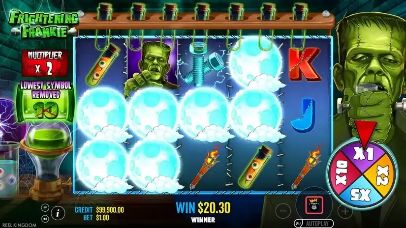 Frightening Frankie slot screenshot 