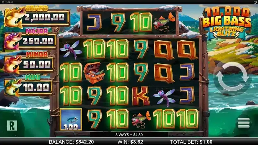 10,000 Big Bass Lightning Blitz slot screenshot 3