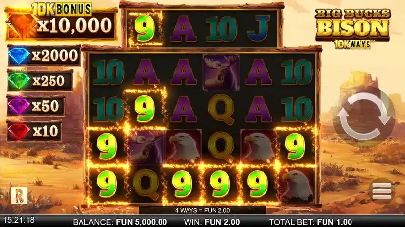 Big Bucks Bison 10K Ways slot screenshot 2