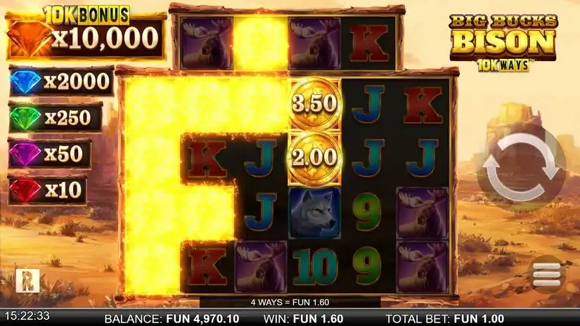 Big Bucks Bison 10K Ways slot screenshot 3
