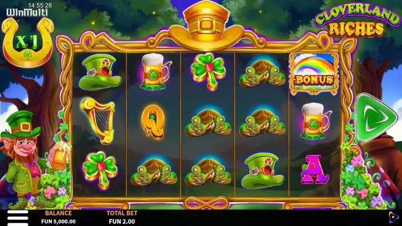 Cloverland Riches slot screenshot 1