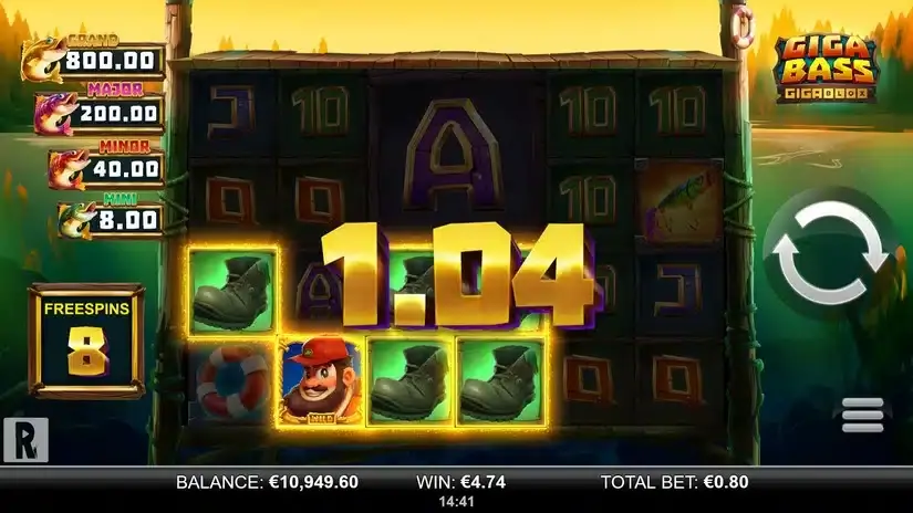 Giga Bass Gigablox slot screenshot 3