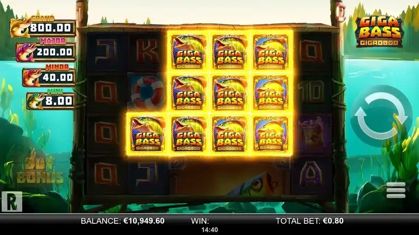 Giga Bass Gigablox slot screenshot 2