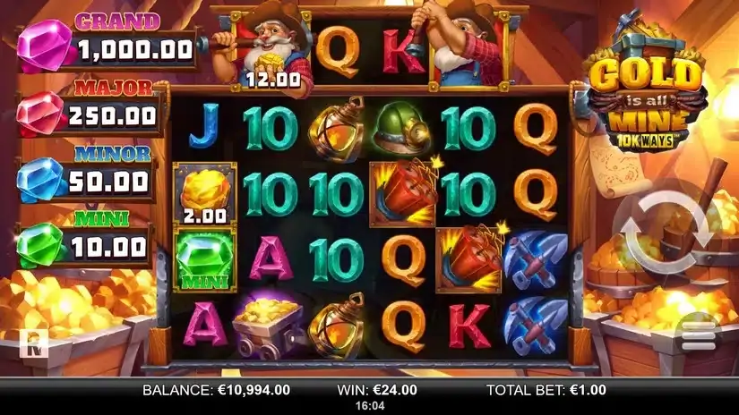 Gold is all Mine 10K Ways slot screenshot 2