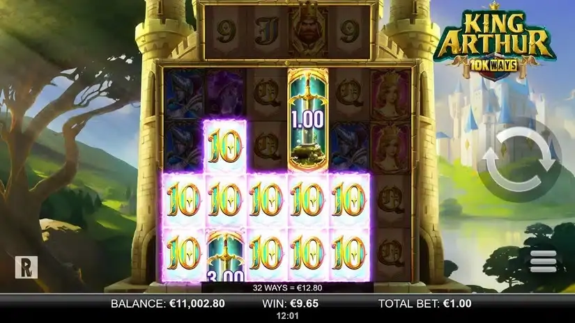King Arthur 10K Ways slot screenshot 3