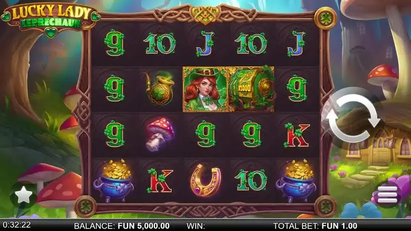 Lucky Lady Leprechaun slot screenshot 