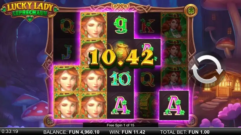 Lucky Lady Leprechaun slot screenshot 