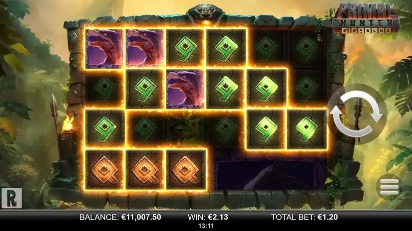 Primal Hunter Gigablox slot screenshot 4