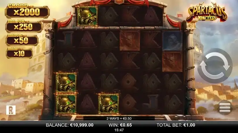 Spartacus 10K Ways slot screenshot 2