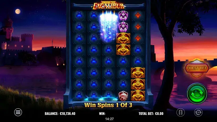 Towering Pays Excalibur slot screenshot 5