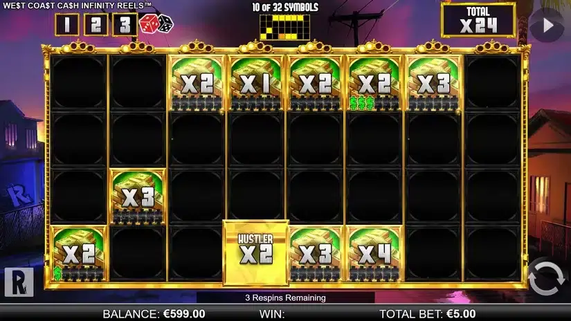 West Coast Cash Infinity Reels slot screenshot 5