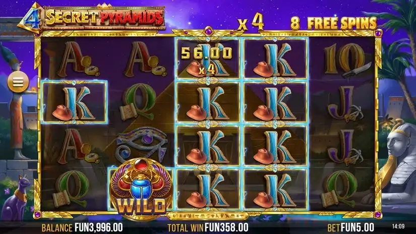 4 Secret Pyramids slot screenshot 7