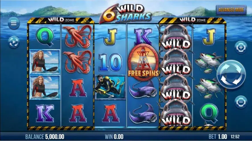 6 Wild Sharks slot screenshot 1