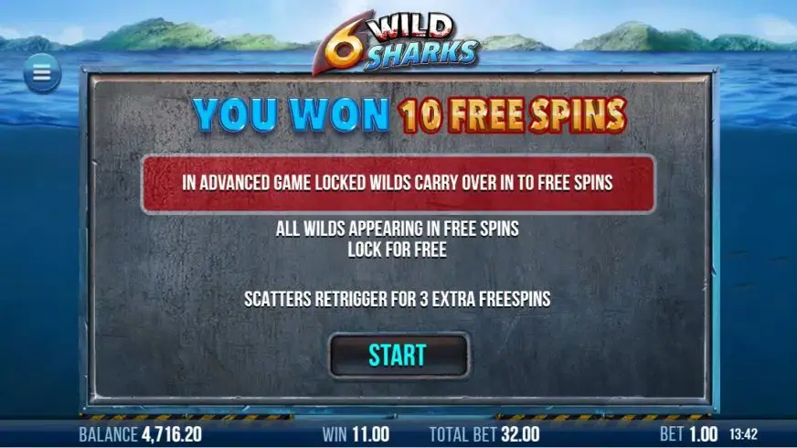 6 Wild Sharks slot screenshot 4