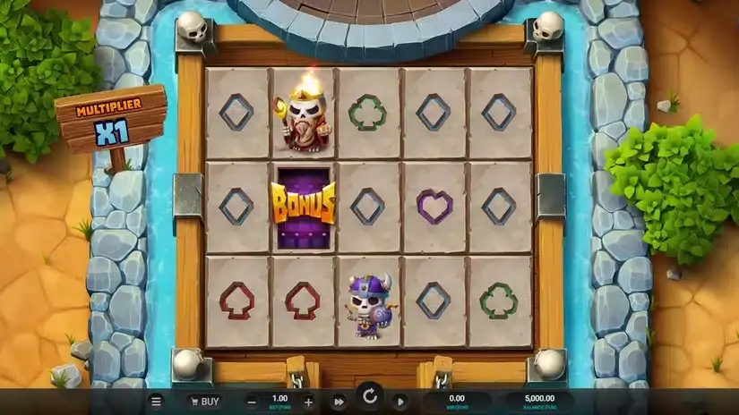 Bone Raiders slot screenshot 