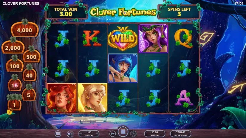 Clover Fortunes slot screenshot 