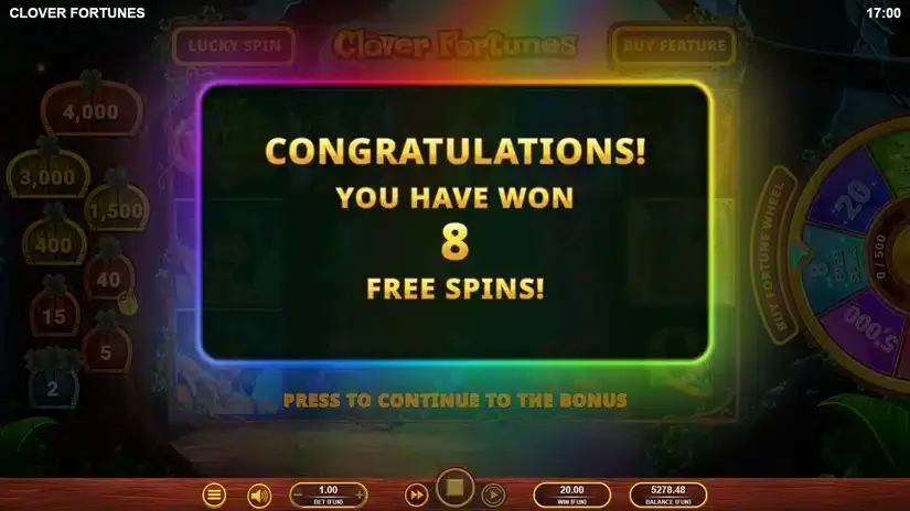 Clover Fortunes slot screenshot 4