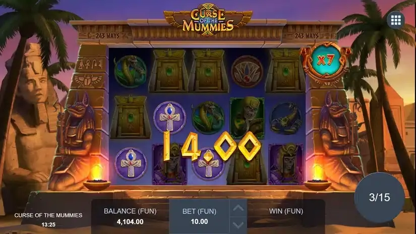 Curse of the Mummies slot screenshot 3