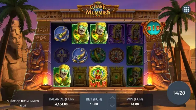 Curse of the Mummies slot screenshot 4