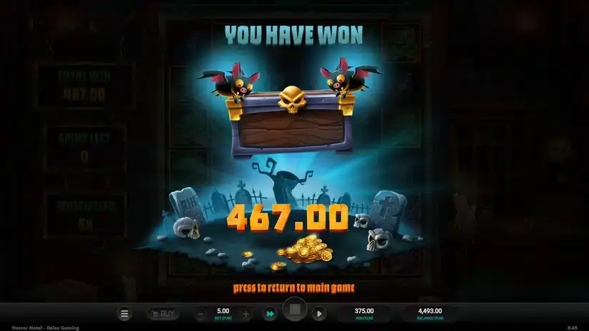 Horror Hotel slot screenshot 