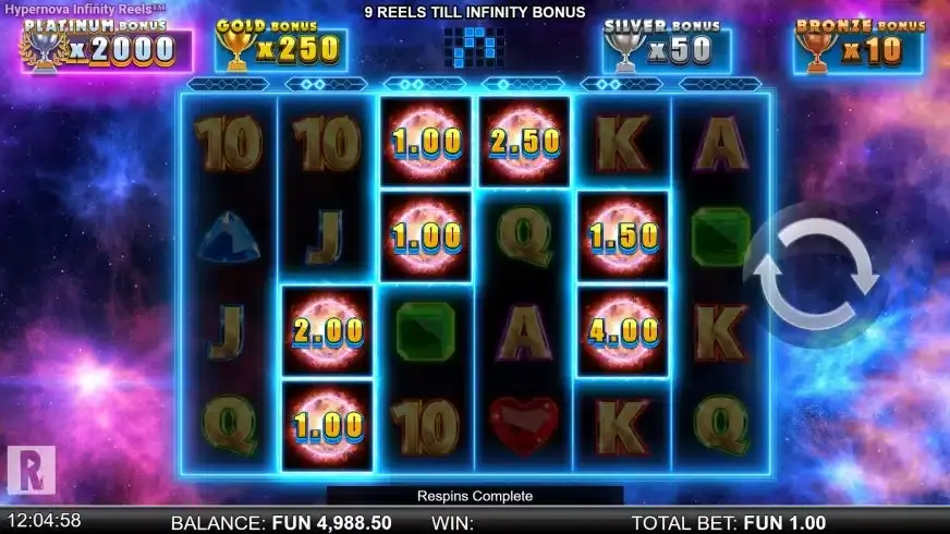 Hypernova Infinity Reels slot screenshot 4