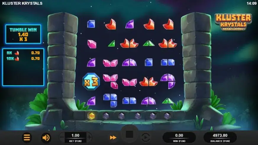 Kluster Krystals Megaclusters slot screenshot 1